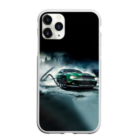 Чехол для iPhone 11 Pro Max матовый с принтом Призрачный Ford Mustang в Екатеринбурге, Силикон |  | ford | mustang | авто | автомобиль | блатная | замок | зеленый | иномарка | крутая | марка | машина | мустанг | пацанский таз | поводок | прикольная | седан | тачила | тачка | туман | форд | цепь