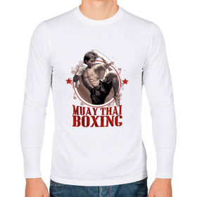 Мужской лонгслив хлопок с принтом Тайский бокс в Екатеринбурге, 100% хлопок |  | muay thai boxing