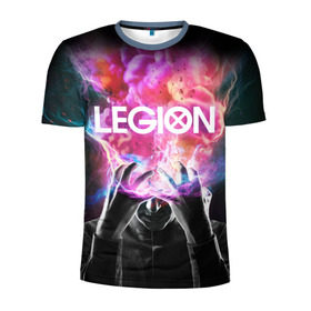 Мужская футболка 3D спортивная с принтом Легион в Екатеринбурге, 100% полиэстер с улучшенными характеристиками | приталенный силуэт, круглая горловина, широкие плечи, сужается к линии бедра | legion