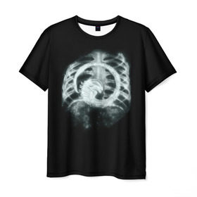 Мужская футболка 3D с принтом Привидение в Екатеринбурге, 100% полиэфир | прямой крой, круглый вырез горловины, длина до линии бедер | alien | halloween | грудолом | кости | ребра | рентген | хеллоуин | хелоуин | хэллоуин | хэлоуин | чужой