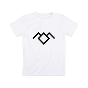 Детская футболка хлопок с принтом Твин Пикс лого в Екатеринбурге, 100% хлопок | круглый вырез горловины, полуприлегающий силуэт, длина до линии бедер | twin peaks | агент купер | совы не то чем кажутся | черный вигвам