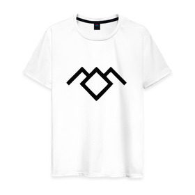 Мужская футболка хлопок с принтом Твин Пикс лого в Екатеринбурге, 100% хлопок | прямой крой, круглый вырез горловины, длина до линии бедер, слегка спущенное плечо. | twin peaks | агент купер | совы не то чем кажутся | черный вигвам