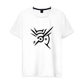 Мужская футболка хлопок с принтом Outsider`s mark в Екатеринбурге, 100% хлопок | прямой крой, круглый вырез горловины, длина до линии бедер, слегка спущенное плечо. | corvo | dishonored | korvo | outsider | дануол | корво | чужой