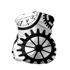 Бандана-труба 3D с принтом Часы и шестеренки в Екатеринбурге, 100% полиэстер, ткань с особыми свойствами — Activecool | плотность 150‒180 г/м2; хорошо тянется, но сохраняет форму | pattern | узор | часы