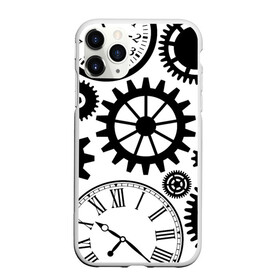 Чехол для iPhone 11 Pro матовый с принтом Часы и шестеренки в Екатеринбурге, Силикон |  | pattern | узор | часы