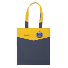 Сумка 3D повседневная с принтом Paris Saint-Germain - Navy Yellow (Collections 2018) в Екатеринбурге, 100% полиэстер | Плотность: 200 г/м2; Размер: 34×35 см; Высота лямок: 30 см | Тематика изображения на принте: paris saint germain | psg | псж