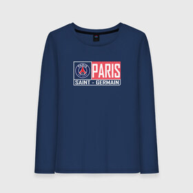 Женский лонгслив хлопок с принтом Paris Saint-Germain - New collections 2018 в Екатеринбурге, 100% хлопок |  | psg | псж