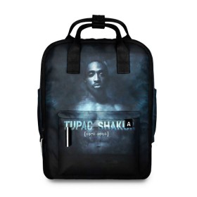 Женский рюкзак 3D с принтом Tupac Shakur 1971-1996 в Екатеринбурге, 100% полиэстер | лямки с регулируемой длиной, сверху ручки, чтобы рюкзак нести как сумку. Основное отделение закрывается на молнию, как и внешний карман. Внутри два дополнительных кармана, один из которых закрывается на молнию. По бокам два дополнительных кармашка, куда поместится маленькая бутылочка
 | 1971 1996 | 2pac | makaveli | амару | ганста | гето | гетто | годы жизни | жизнь головореза | крутой | лицо | надпись | песня | реп | репер | слова песни | тупак | хип хоп | хипхоп | шакур