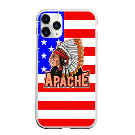 Чехол для iPhone 11 Pro матовый с принтом Apache в Екатеринбурге, Силикон |  | apache | usa | америка | американец | индейцы | символика америки | сша