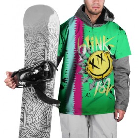 Накидка на куртку 3D с принтом Blink 182 в Екатеринбурге, 100% полиэстер |  | blink | альтернативный рок | блинк | зеленый | линии | марк хоппус | музыка | мэтт скиба | панк | панк рок | песни | полосы | поп панк | рок | скейт панк | смайл | трэвис баркер
