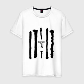 Мужская футболка хлопок с принтом Juventus - Drawing paint (Collections 2018) в Екатеринбурге, 100% хлопок | прямой крой, круглый вырез горловины, длина до линии бедер, слегка спущенное плечо. | juve | юве | ювентус