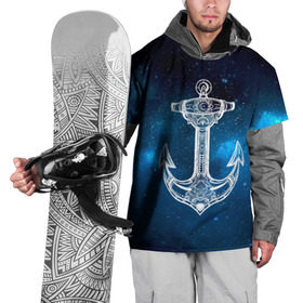 Накидка на куртку 3D с принтом Символ якоря в Екатеринбурге, 100% полиэстер |  | anchor | anchorage | armature | анкер | якорь
