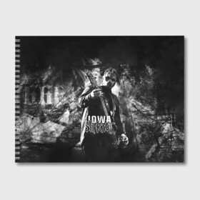 Альбом для рисования с принтом Slipknot iowa в Екатеринбурге, 100% бумага
 | матовая бумага, плотность 200 мг. | slipknot | альтернативный метал | грув метал | комбинезон | маска | метал | мрачный | ню метал
