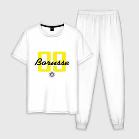 Мужская пижама хлопок с принтом Borussia Dortmund - Borusse 09 (New 2018 Design) в Екатеринбурге, 100% хлопок | брюки и футболка прямого кроя, без карманов, на брюках мягкая резинка на поясе и по низу штанин
 | боруссия дортмунд