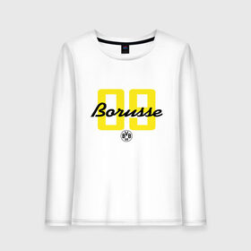 Женский лонгслив хлопок с принтом Borussia Dortmund - Borusse 09 (New 2018 Design) в Екатеринбурге, 100% хлопок |  | боруссия дортмунд