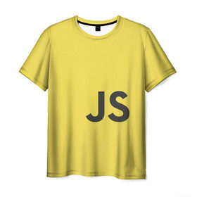 Мужская футболка 3D с принтом JavaScript в Екатеринбурге, 100% полиэфир | прямой крой, круглый вырез горловины, длина до линии бедер | javascript | js