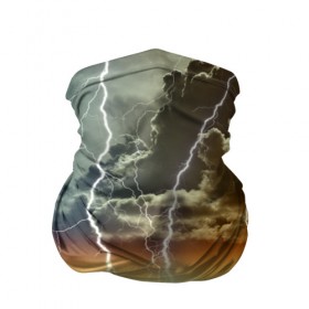 Бандана-труба 3D с принтом Удар молнии в Екатеринбурге, 100% полиэстер, ткань с особыми свойствами — Activecool | плотность 150‒180 г/м2; хорошо тянется, но сохраняет форму | молния | облака | природа | стихия | тучи