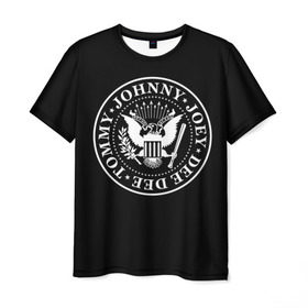 Мужская футболка 3D с принтом The Ramones в Екатеринбурге, 100% полиэфир | прямой крой, круглый вырез горловины, длина до линии бедер | punk | ramones | rock | панк | рамонс | рок