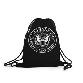 Рюкзак-мешок 3D с принтом The Ramones в Екатеринбурге, 100% полиэстер | плотность ткани — 200 г/м2, размер — 35 х 45 см; лямки — толстые шнурки, застежка на шнуровке, без карманов и подкладки | punk | ramones | rock | панк | рамонс | рок