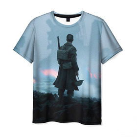 Мужская футболка 3D с принтом Дюнкерк в Екатеринбурге, 100% полиэфир | прямой крой, круглый вырез горловины, длина до линии бедер | dunkirk | nolan | wwii | вторая мировая | кристофер | нолан