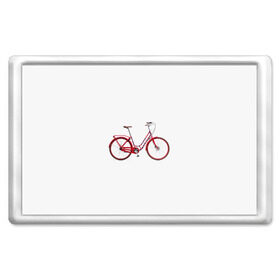 Магнит 45*70 с принтом Велосипед в Екатеринбурге, Пластик | Размер: 78*52 мм; Размер печати: 70*45 | Тематика изображения на принте: bicycle | байсикл | велик | красный | москва | педали