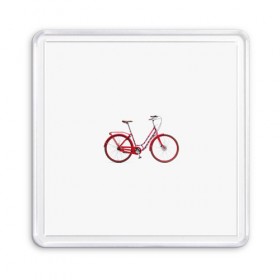 Магнит 55*55 с принтом Велосипед в Екатеринбурге, Пластик | Размер: 65*65 мм; Размер печати: 55*55 мм | bicycle | байсикл | велик | красный | москва | педали