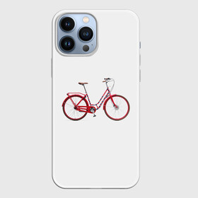 Чехол для iPhone 13 Pro Max с принтом Велосипед в Екатеринбурге,  |  | Тематика изображения на принте: bicycle | байсикл | велик | красный | москва | педали
