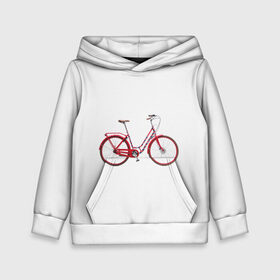 Детская толстовка 3D с принтом Велосипед в Екатеринбурге, 100% полиэстер | двухслойный капюшон со шнурком для регулировки, мягкие манжеты на рукавах и по низу толстовки, спереди карман-кенгуру с мягким внутренним слоем | Тематика изображения на принте: bicycle | байсикл | велик | красный | москва | педали