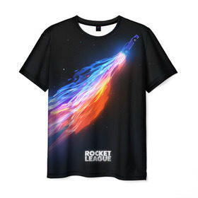 Мужская футболка 3D с принтом Rocket League в Екатеринбурге, 100% полиэфир | прямой крой, круглый вырез горловины, длина до линии бедер | rocket league