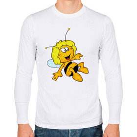 Мужской лонгслив хлопок с принтом пчелка Майя в Екатеринбурге, 100% хлопок |  | Тематика изображения на принте: вилли | майя | мая | пчелка | пчёлка майя | флип