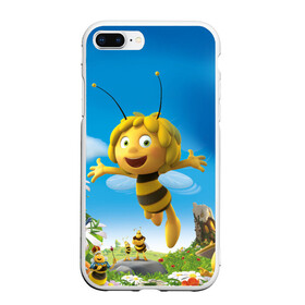 Чехол для iPhone 7Plus/8 Plus матовый с принтом Пчелка Майя в Екатеринбурге, Силикон | Область печати: задняя сторона чехла, без боковых панелей | вилли | майя | мая | пчелка | пчёлка майя | флип