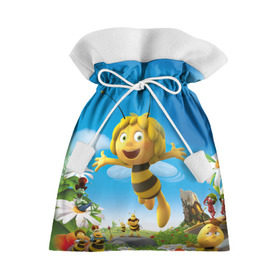 Подарочный 3D мешок с принтом Пчелка Майя в Екатеринбурге, 100% полиэстер | Размер: 29*39 см | вилли | майя | мая | пчелка | пчёлка майя | флип