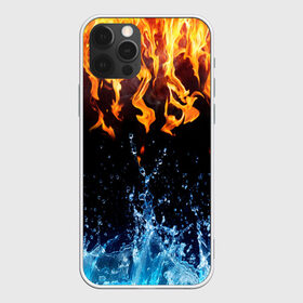 Чехол для iPhone 12 Pro Max с принтом Две стихии в Екатеринбурге, Силикон |  | Тематика изображения на принте: cold | fire | ice | вода water | лёд | огонь | пламя | стихиz | холод