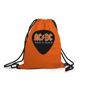 Рюкзак-мешок 3D с принтом AC/DC в Екатеринбурге, 100% полиэстер | плотность ткани — 200 г/м2, размер — 35 х 45 см; лямки — толстые шнурки, застежка на шнуровке, без карманов и подкладки | 