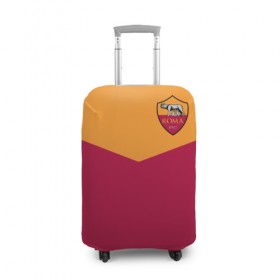 Чехол для чемодана 3D с принтом A S Roma - Yellow and Red в Екатеринбурге, 86% полиэфир, 14% спандекс | двустороннее нанесение принта, прорези для ручек и колес | рим | рома