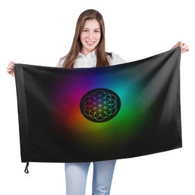 Флаг 3D с принтом Coldplay в Екатеринбурге, 100% полиэстер | плотность ткани — 95 г/м2, размер — 67 х 109 см. Принт наносится с одной стороны | cold play | rock | колд плей | колд плэй | колдплей | колдплэй | рок