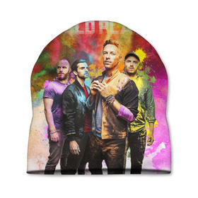Шапка 3D с принтом Coldplay в Екатеринбурге, 100% полиэстер | универсальный размер, печать по всей поверхности изделия | cold play | rock | колд плей | колд плэй | колдплей | колдплэй | рок