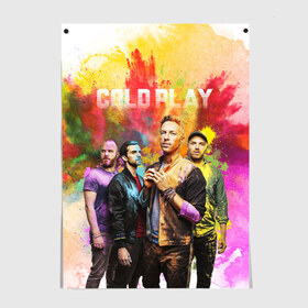 Постер с принтом Coldplay в Екатеринбурге, 100% бумага
 | бумага, плотность 150 мг. Матовая, но за счет высокого коэффициента гладкости имеет небольшой блеск и дает на свету блики, но в отличии от глянцевой бумаги не покрыта лаком | cold play | rock | колд плей | колд плэй | колдплей | колдплэй | рок