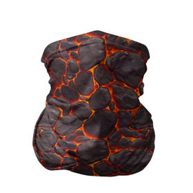 Бандана-труба 3D с принтом Голем в Екатеринбурге, 100% полиэстер, ткань с особыми свойствами — Activecool | плотность 150‒180 г/м2; хорошо тянется, но сохраняет форму | вулкан | голем | демон | жара | камень | лава | огонь | пламя | солнце