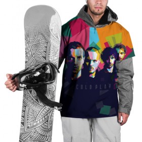 Накидка на куртку 3D с принтом Coldplay в Екатеринбурге, 100% полиэстер |  | cold play | rock | колд плей | колд плэй | колдплей | колдплэй | рок