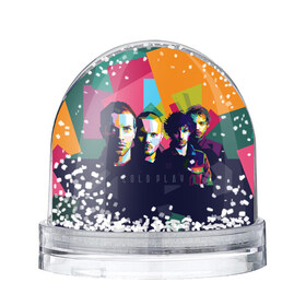 Водяной шар с принтом Coldplay в Екатеринбурге, Пластик | Изображение внутри шара печатается на глянцевой фотобумаге с двух сторон | cold play | rock | колд плей | колд плэй | колдплей | колдплэй | рок