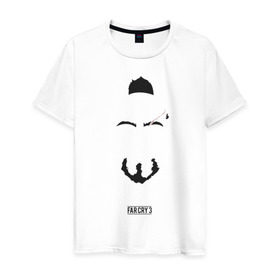 Мужская футболка хлопок с принтом Ваас минимализм в Екатеринбурге, 100% хлопок | прямой крой, круглый вырез горловины, длина до линии бедер, слегка спущенное плечо. | far cry | farcry | farcry3 | vaas | ваас | враг | злодей | минимализм | психопат