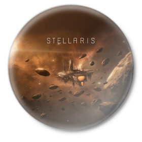 Значок с принтом Stellaris в Екатеринбурге,  металл | круглая форма, металлическая застежка в виде булавки | stellaris