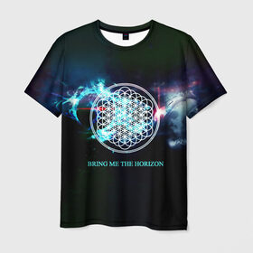 Мужская футболка 3D с принтом Bring Me the Horizon космос в Екатеринбурге, 100% полиэфир | прямой крой, круглый вырез горловины, длина до линии бедер | bmth | bring me the horizon | альтернативный метал | альтернативный рок | группа | достань для меня горизонт | дэткор | метал | рок | электроник рок