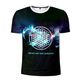 Мужская футболка 3D спортивная с принтом Bring Me the Horizon космос в Екатеринбурге, 100% полиэстер с улучшенными характеристиками | приталенный силуэт, круглая горловина, широкие плечи, сужается к линии бедра | Тематика изображения на принте: bmth | bring me the horizon | альтернативный метал | альтернативный рок | группа | достань для меня горизонт | дэткор | метал | рок | электроник рок