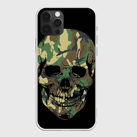 Чехол для iPhone 12 Pro Max с принтом Череп Армия в Екатеринбурге, Силикон |  | army | biker | ffm | skeleton | skull | армия | байкер | камуфляж | каска | скелет | череп | шлем