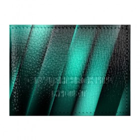 Обложка для студенческого билета с принтом Emerald lines в Екатеринбурге, натуральная кожа | Размер: 11*8 см; Печать на всей внешней стороне | Тематика изображения на принте: абстракция | геометрия | зеленый