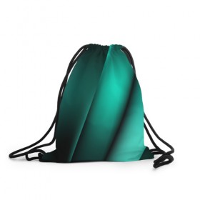Рюкзак-мешок 3D с принтом Emerald lines в Екатеринбурге, 100% полиэстер | плотность ткани — 200 г/м2, размер — 35 х 45 см; лямки — толстые шнурки, застежка на шнуровке, без карманов и подкладки | абстракция | геометрия | зеленый