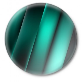 Значок с принтом Emerald lines в Екатеринбурге,  металл | круглая форма, металлическая застежка в виде булавки | абстракция | геометрия | зеленый