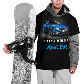 Накидка на куртку 3D с принтом Mitsubishi Lancer в Екатеринбурге, 100% полиэстер |  | auto | lancer | mitsubishi | авто | автомобиль | водитель | лансер | мицубиси | тачка | японец